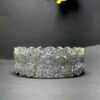 Stunning Silver-Tone Floral Statement Bangles – White Crystal Studded Broad Kadas for Weddings & Parties (Set of 2)